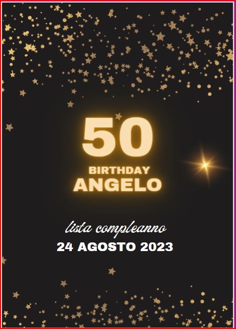 COMPLEANNO<br>LISTA COMPLEANNO ANGELO 24 AGOSTO 2023