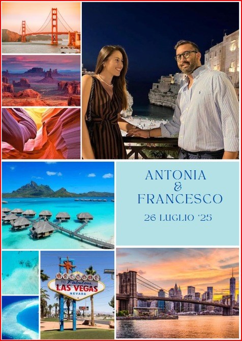 LISTA NOZZE<br>LISTA NOZZE ANTONIA & FRANCESCO 26 LUGLIO 25