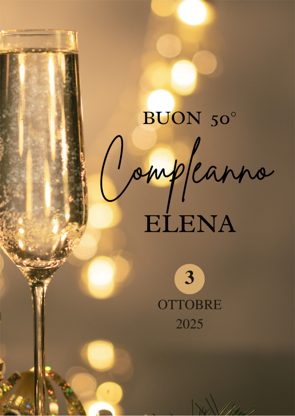 COMPLEANNO<br>50 Compleanno di Elena - 3 OTTOBRE 2025